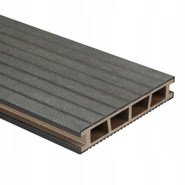 Bergdeck WPC balkonpadló 2,5x15x120 cm  - 0,60 m2 Fekete BD1T02