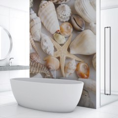 HDM SPC/vinyl vízálló fali panel, Seashells and Starfish (2605 x 964 mm)